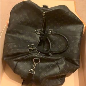 LOUIS VUITTON Mono Eclipse Keepall Bandouliere 55